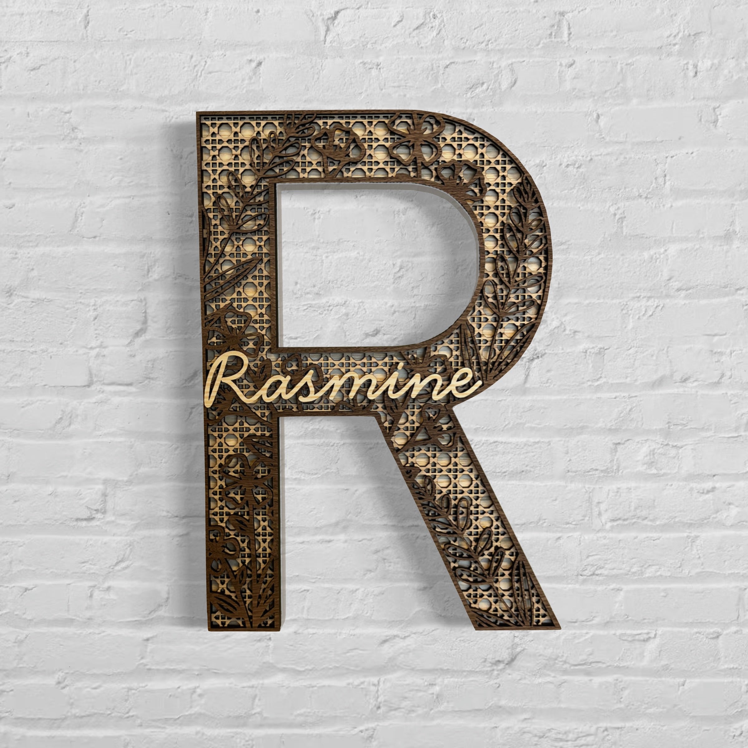 Detaljeret navneskilt med navn