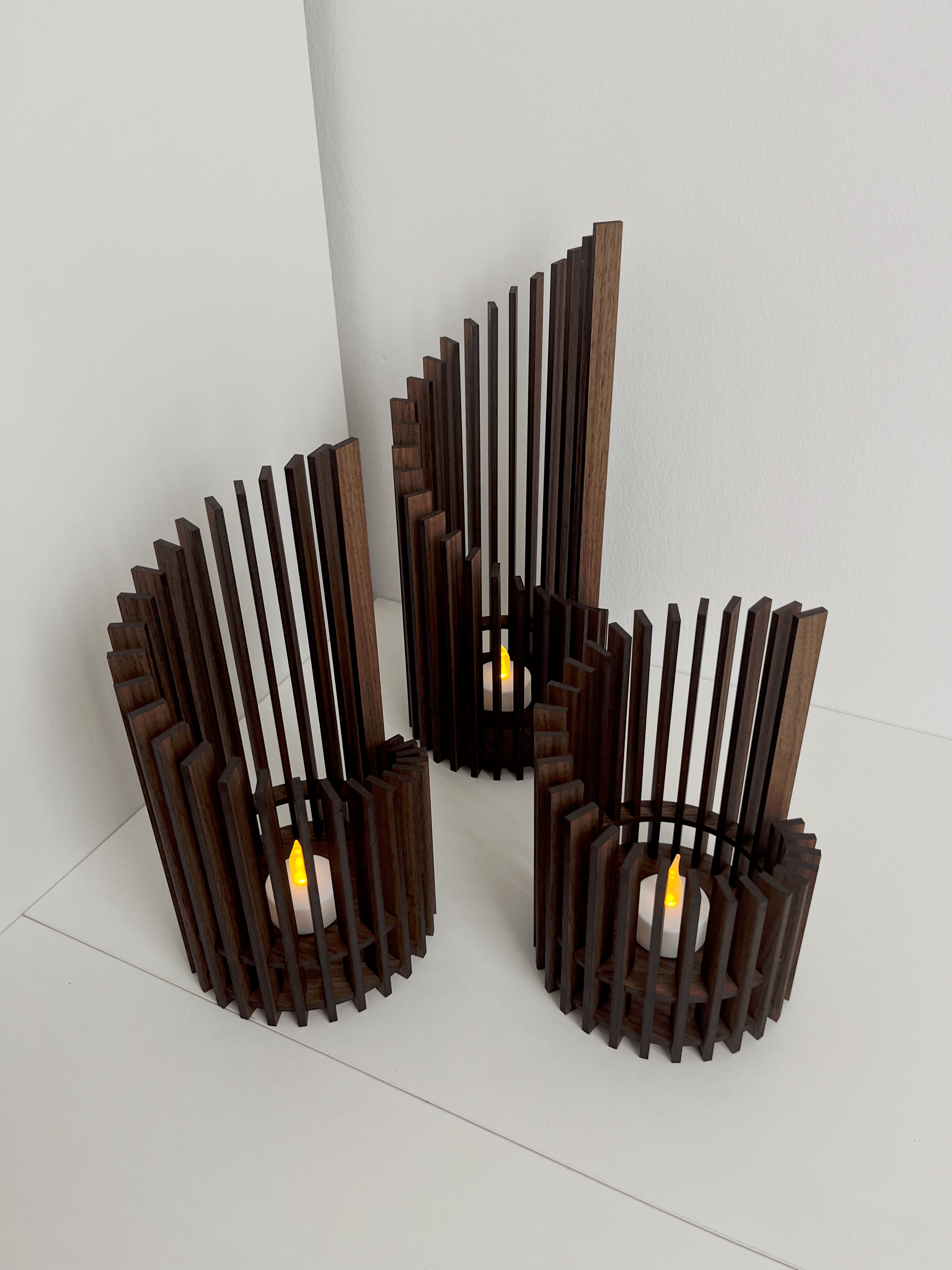 Lanterne i valnød - Cylinder