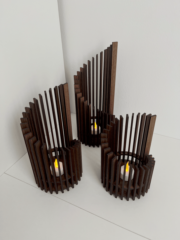Lanterne i valnød - Cylinder