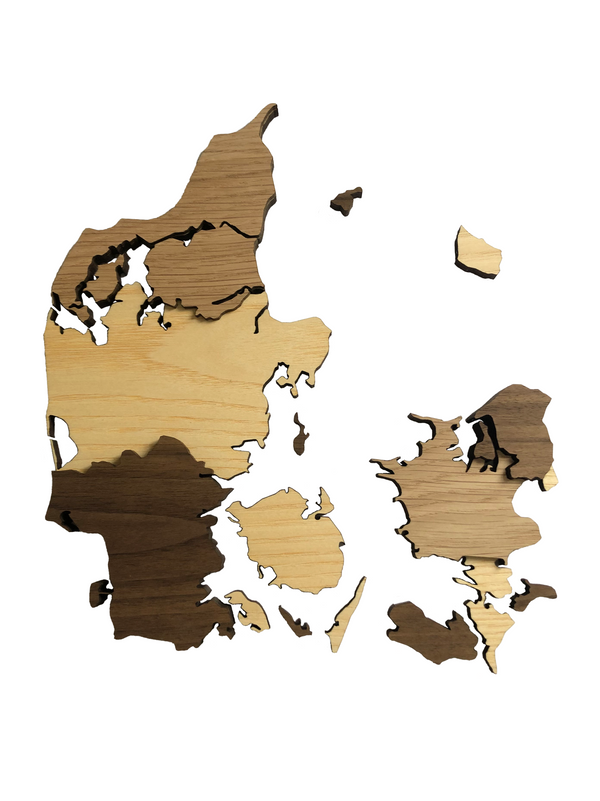 Danmark - 3D landekort