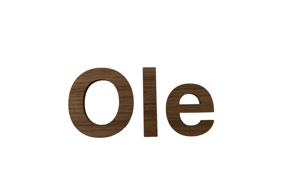Navneskilt - Sans serif