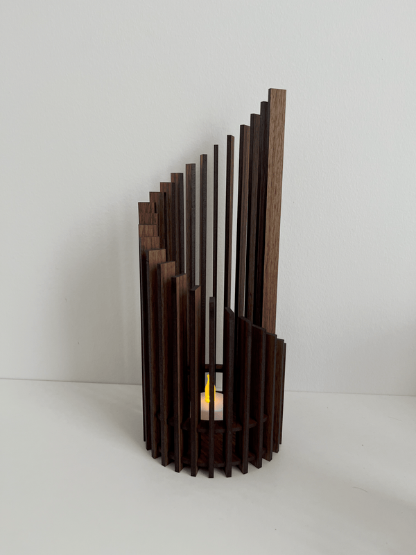 Lanterne i valnød - Cylinder