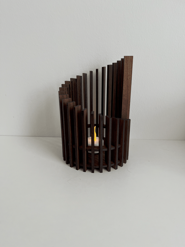 Lanterne i valnød - Cylinder
